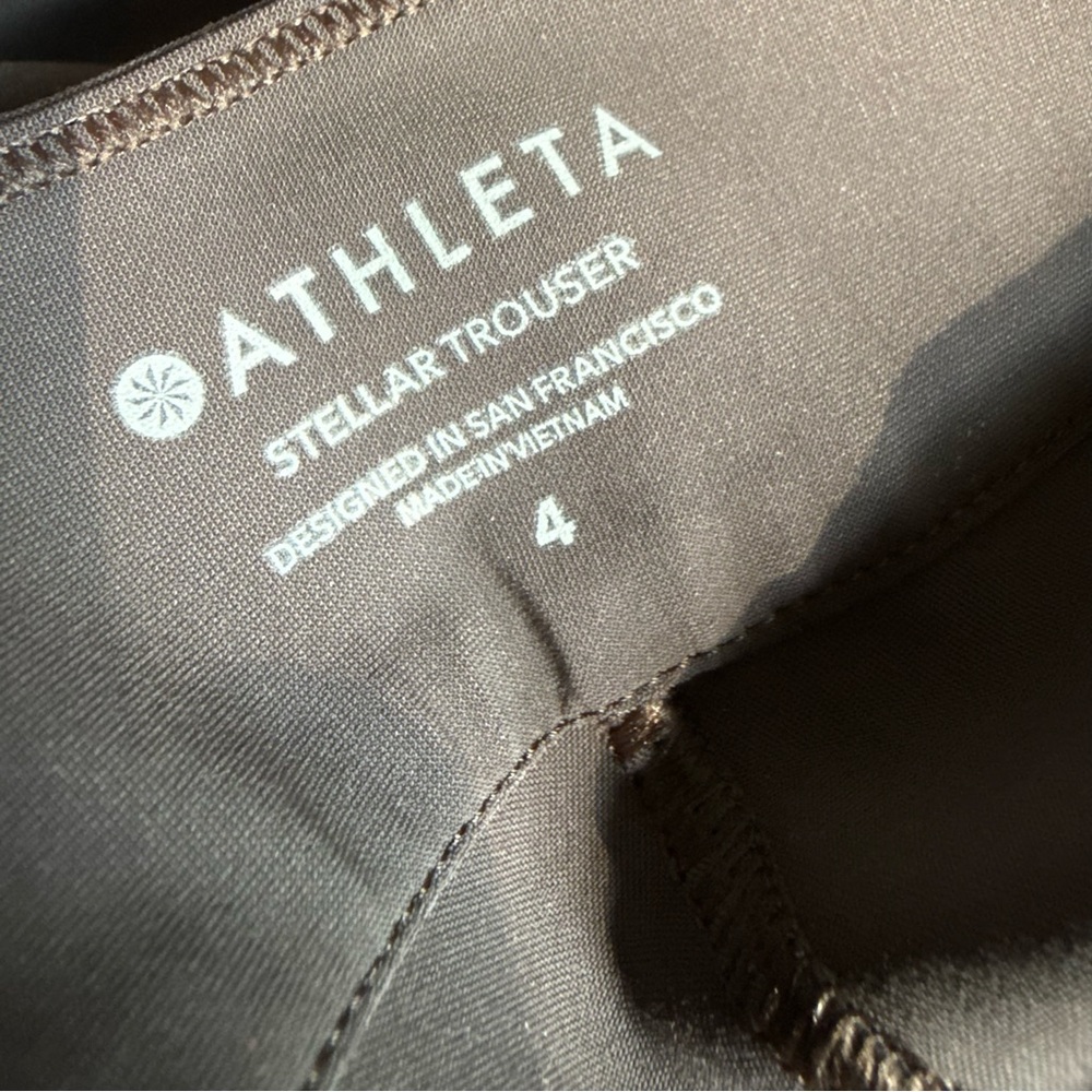 NWT Athlete Stellar Trouser in Shale - Dark Chocolate Brown, size 4 - Picture 11 of 13